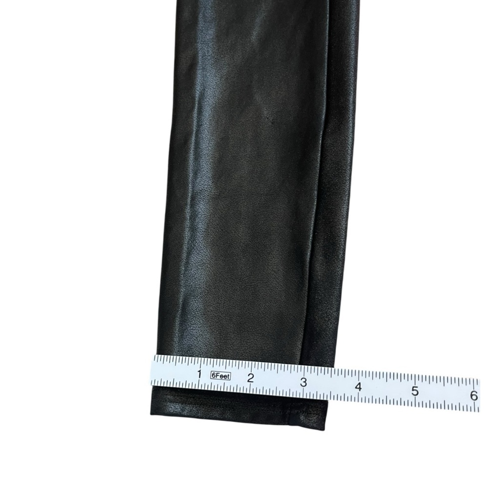 SPANX Faux Leather Leggings Black Pull On Skinny Shaping Pants M - Picture 4 of 9